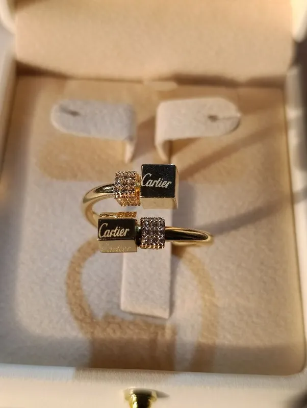 Золотое кольцо CARTIER Турецкая изделия проба 585 вес 3,31 раз19,5