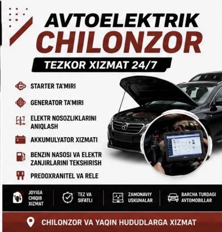 Avto eleltirik vizof xizmat авто електирик на визов 1