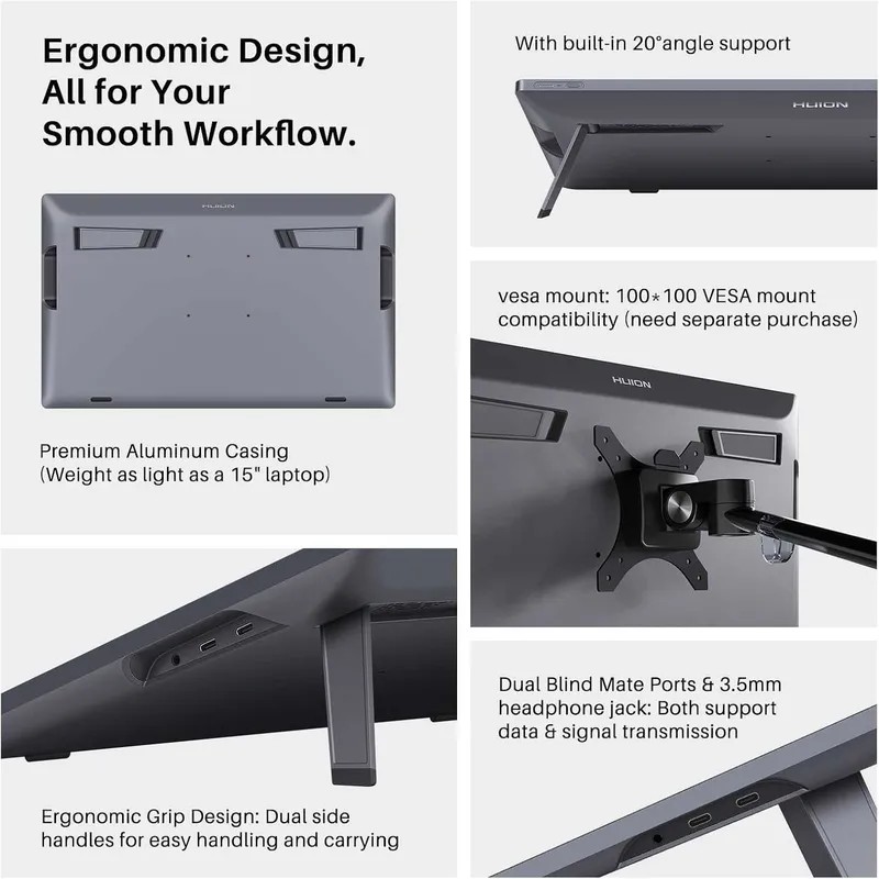 Графический планшет с экраном HUION KAMVAS Pro 19 4K UHD Touchscreen 6 Графический планшет с экраном HUION KAMVAS Pro 19 4K UHD Touchscreen 6