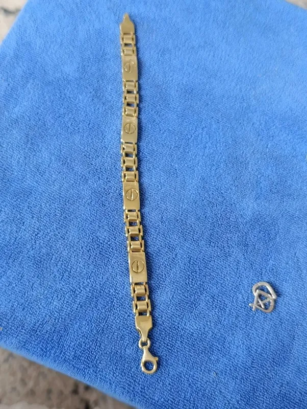 Серебряная браслет CARTIER, проба 925, вес21,97 гр длина 20 см — фото 1