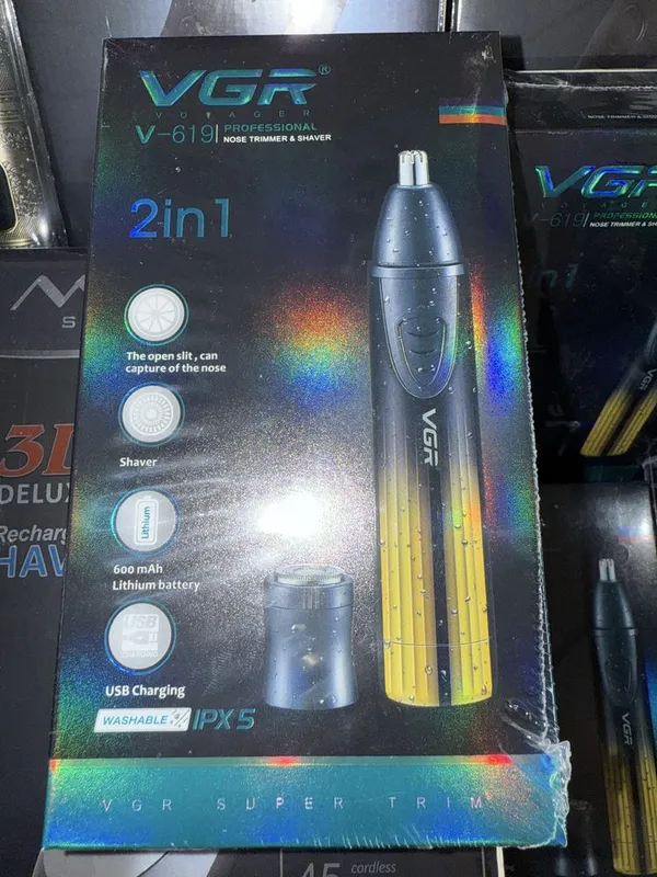 БЕПУЛ Доставка,Триммер для бороды носа и ушей VGR V-619 USB-зарядка — фото 2