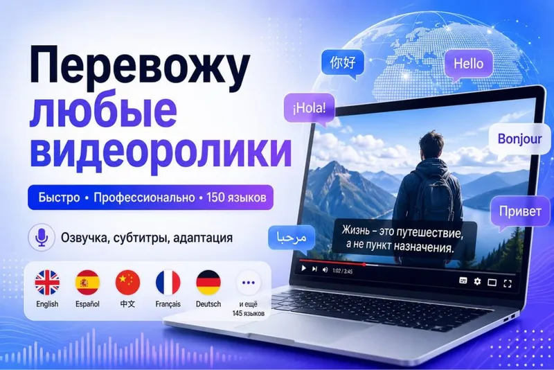 Перевод видео роликов на любые языки мира Перевод видео роликов на любые языки мира