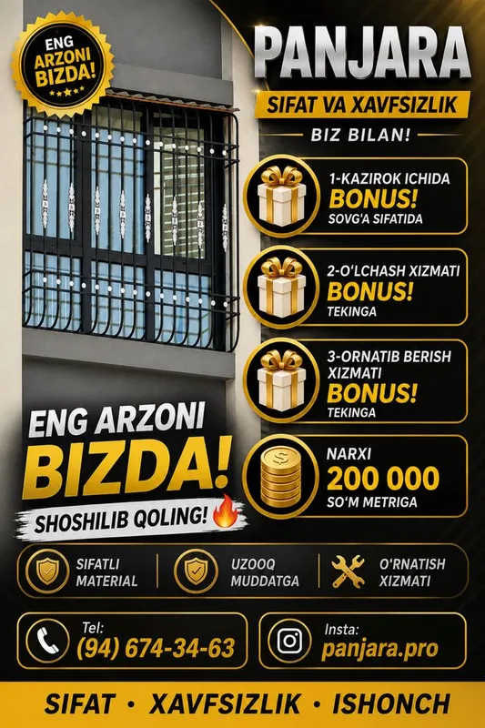 Arzon va Sifatli Panjara 1 Arzon va Sifatli Panjara 1