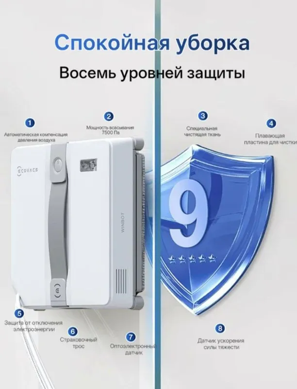 Робот мойщик окон, прост в использовании, хороший подарок на 8 марта — фото 6