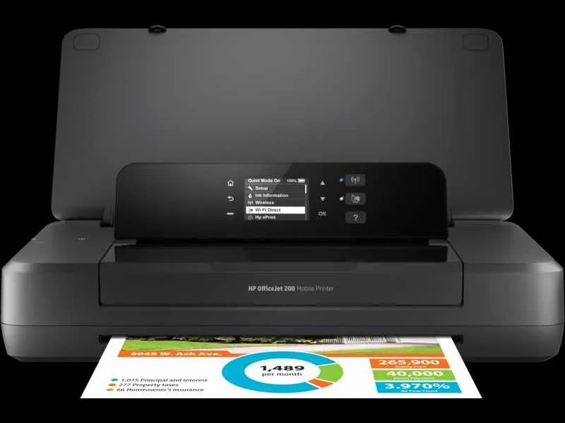 Мобильный принтер HP OfficeJet 202 Передвижной Принтер — фото 2