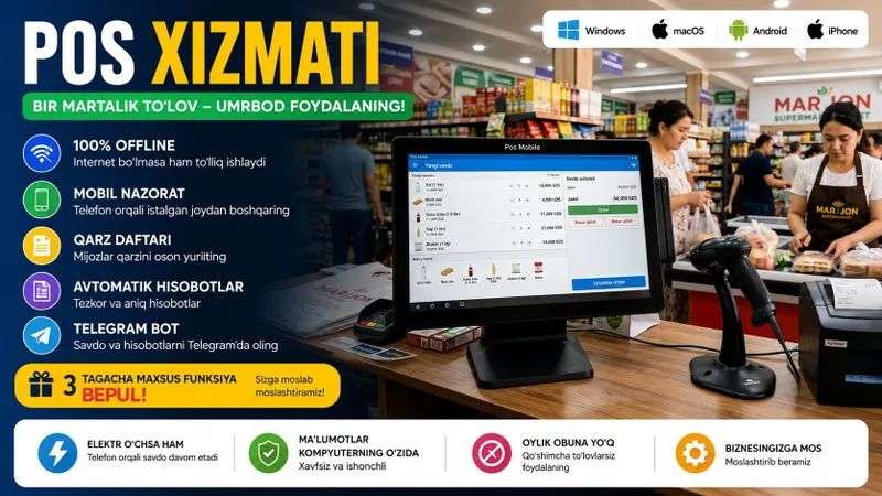 POS hizmati - oylik obunasiz! POS hizmati - oylik obunasiz!