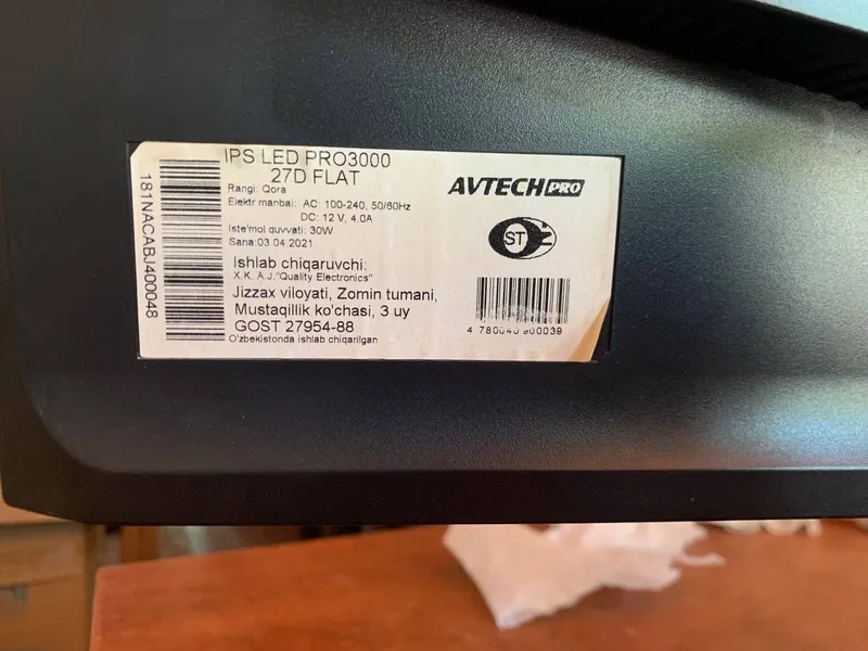 Avtech pro 27lik monitor sotiladi 3