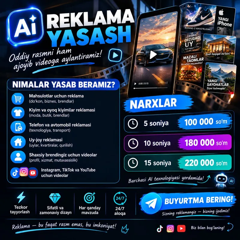 Ai orqali reklama yasash Ai orqali reklama yasash