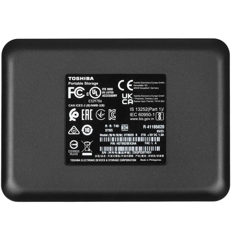 - Внешний жесткий диск 2TB Toshiba Canvio Basics 2.5" USB 3.2 2