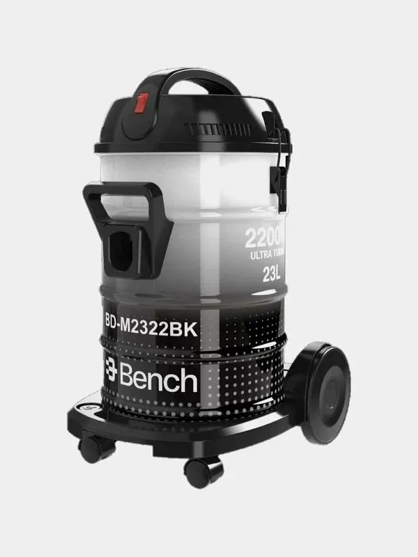 Барабанный пылесос BD-M2322BK, 2200 Вт, уборка сухая, ведро 23 л