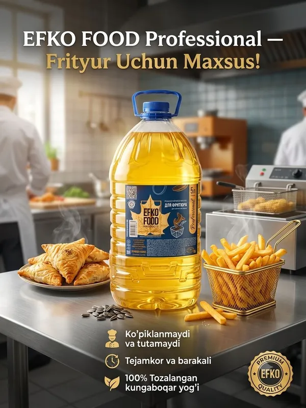 EFKO FOOD 5L: Frityur uchun professional yog'!