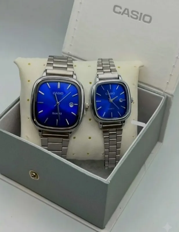Juft soat - minimalist to'rtburchak dizaynli Quartz Couple Set — фото 2