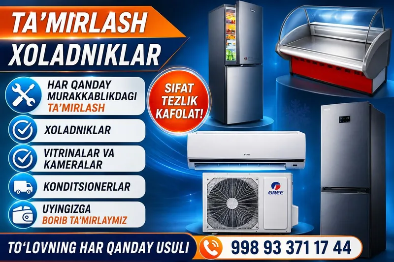 Chirchiqda konditsioner va xolodilniklarni sifatli taʼmirlash — фото 2