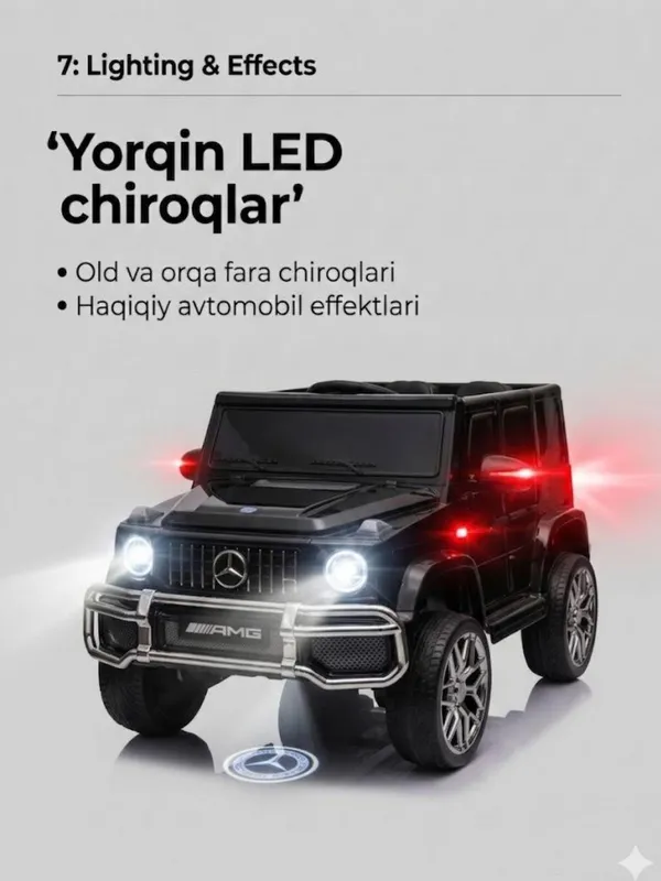 Bolalar elektromobil Mercedes G-class Gelandewagen — фото 6