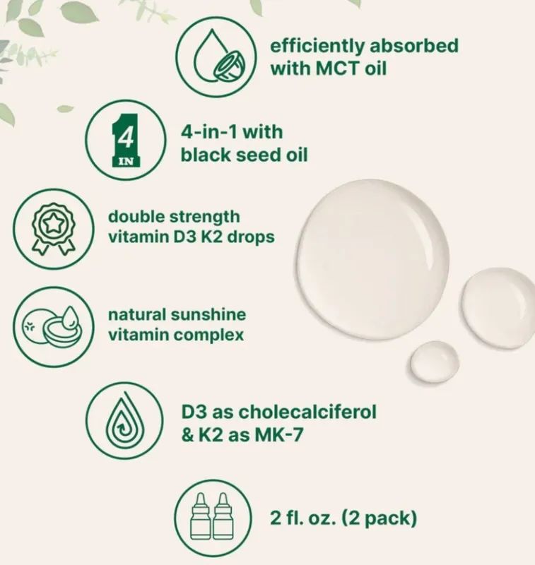 vitamin d3 k2 drops,MCT oil витамин д3 к2,5000IU — фото 3