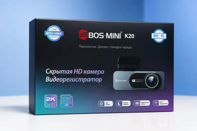 Видеорегистратор BOS-MINI K20 - компактный дизайн + 2к съёмка Видеорегистратор BOS-MINI K20 - компактный дизайн + 2к съёмка