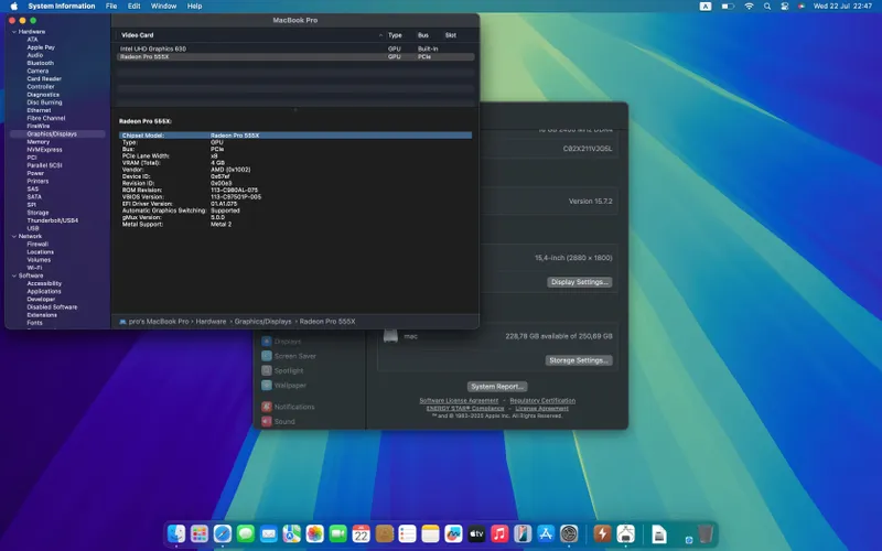 Apple Macbook Pro 2018 Silver 15 inch intel Core i7 4