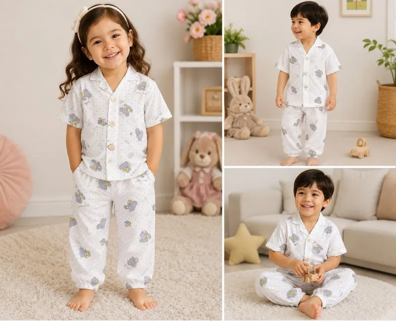 Xitoy Muslin pijamalari Bolalar uchun