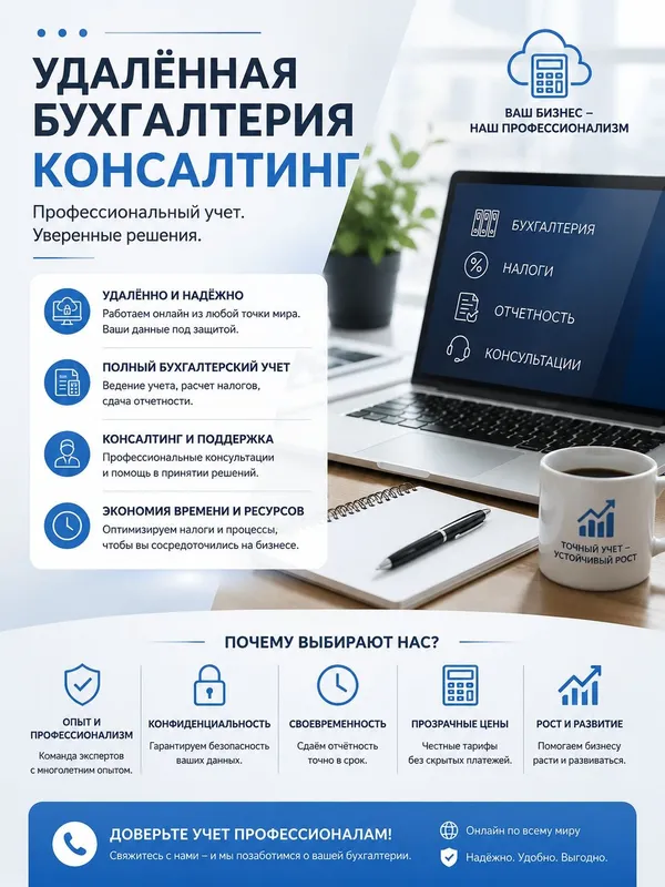 Удалённая,бухгалтерия, консалтинг Удалённая,бухгалтерия, консалтинг