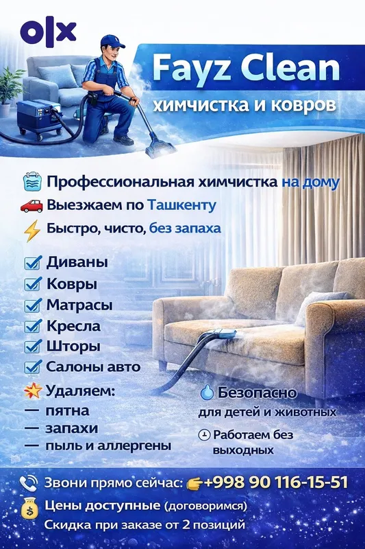 Fayz Clean-Химчистка мебели и ковров шторы