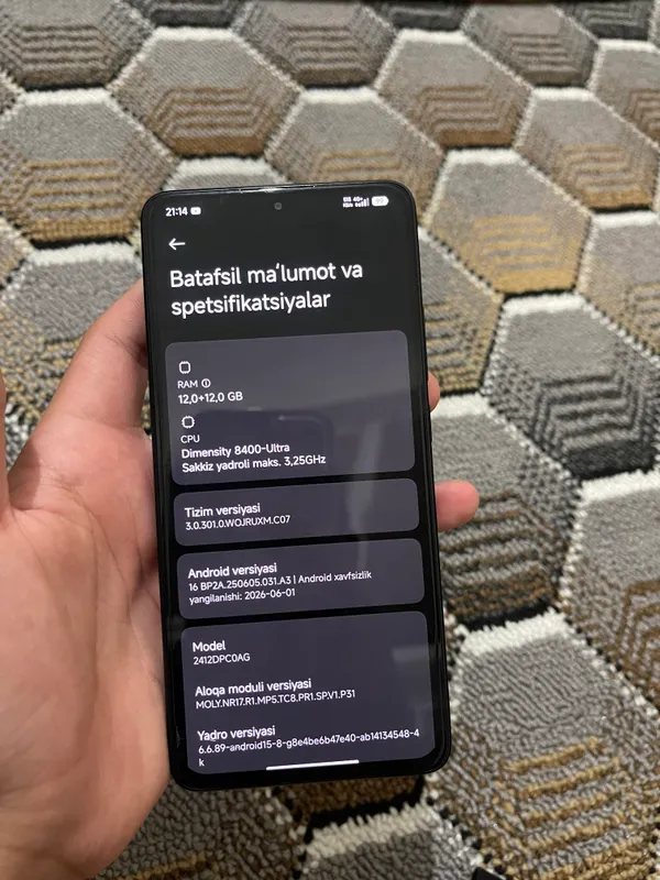 Poco x7 pro 12/256 120fps 2 Poco x7 pro 12/256 120fps 2