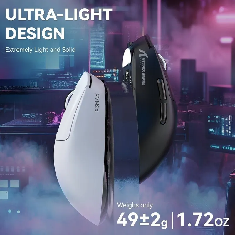 [Мишка] ATTACK SHARK X3MAX PAW3950 Сверхлегкая мышь весом 49 г, и
