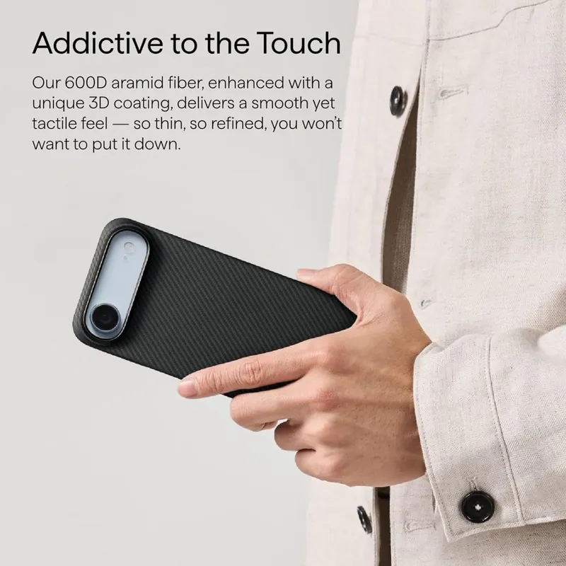 Pitaka Ultra-Slim Case iPhone 17 Black and Gray 4