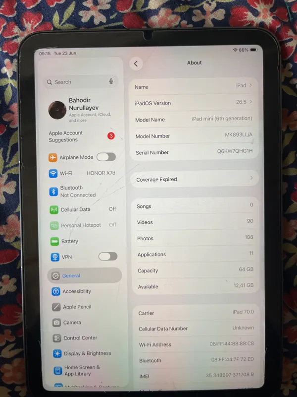 Ipad 6 mini