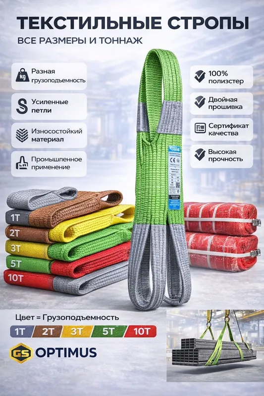 Стропа текстильная ленточная 1-20т Stropa chalka yuk ko’targich Стропа текстильная ленточная 1-20т Stropa chalka yuk ko’targich