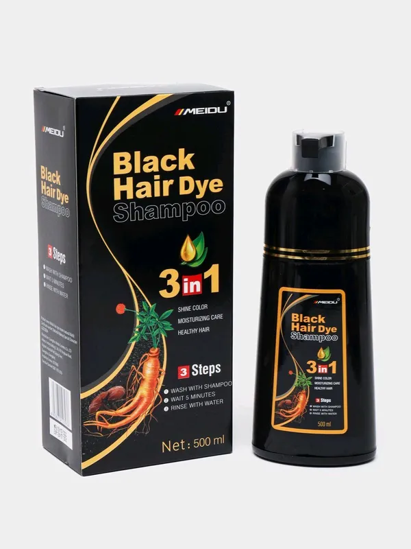 Black hair shampoo - erkaklar va ayollar uchun — фото 2