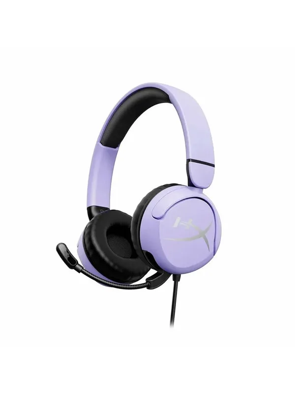 Игровые проводные наушники HyperX Cloud Mini, 1.2м, детские-подростковые, складывающиеся, с микрофоном, лаванда — фото 1