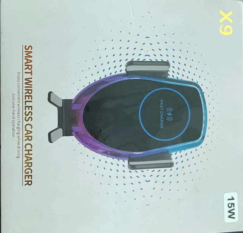 Держатель телефона с беспородной зарядкой X9 15W — фото 1