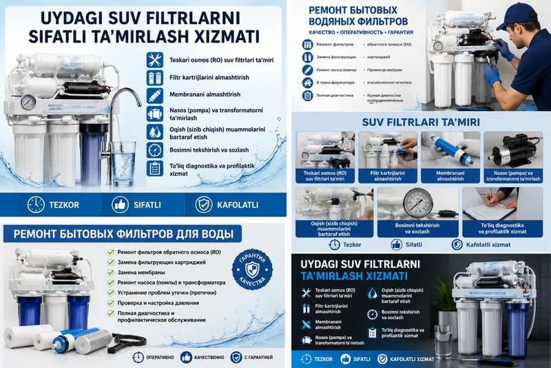 UY SUV FILTR APARATLARI TA’MIRI Sifatli • Tezkor • Kafolatli xizmat 2 UY SUV FILTR APARATLARI TA’MIRI Sifatli • Tezkor • Kafolatli xizmat 2