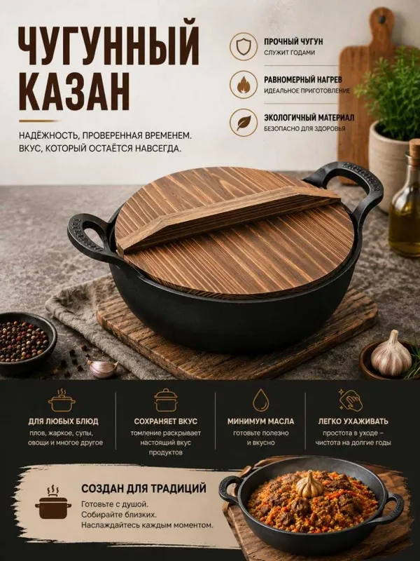 чугунный казан..