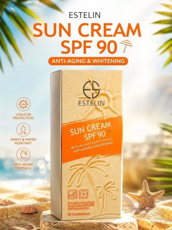 Солнцезащитный крем Estelin Anti-Ageing and Whitening Sun Cream SPF 90