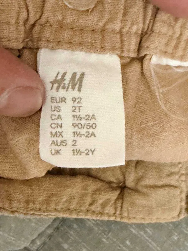 Детский комплект H&M (размер 92) шорты рубашка — фото 2