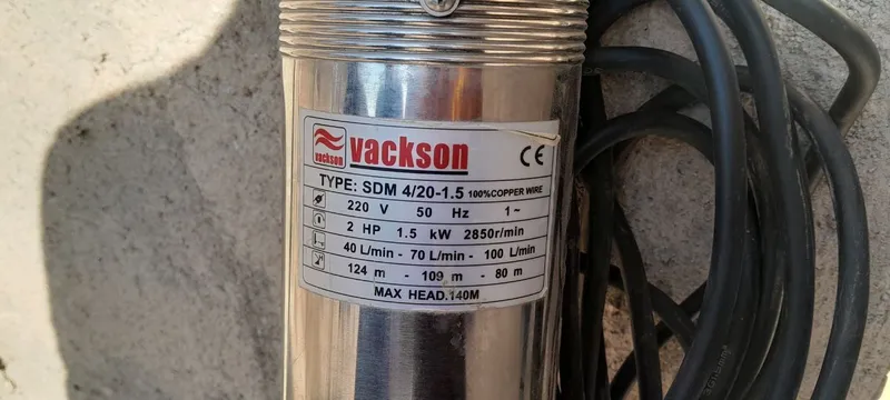 Suv nasosi Vackson sotiladi