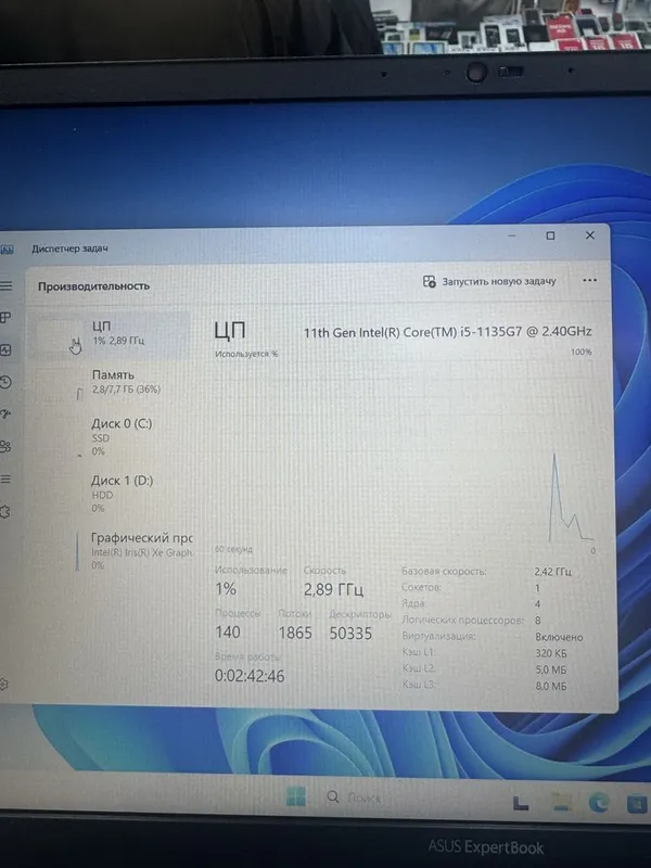Asus Expertbook i5-1135 8/256/1Tb 15.6 FHD — фото 3