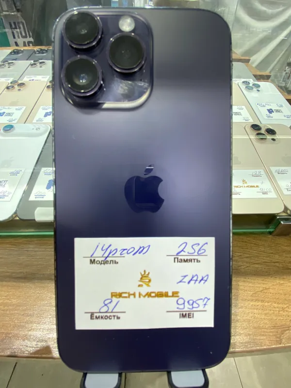 Ip 14 pro Max 256 Gb 81 yomks karobka yo’q