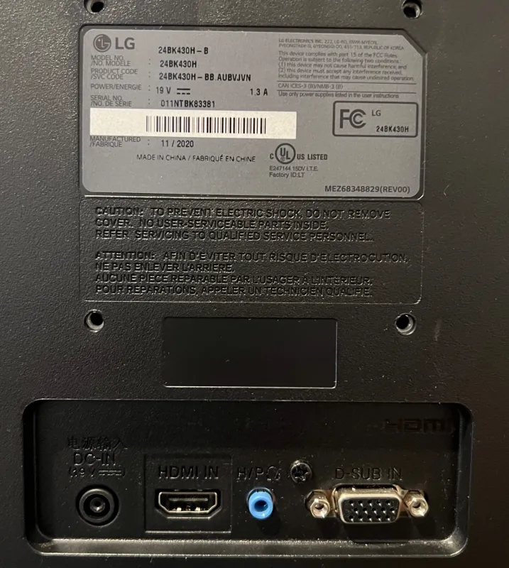 24 LG original monitor IPS