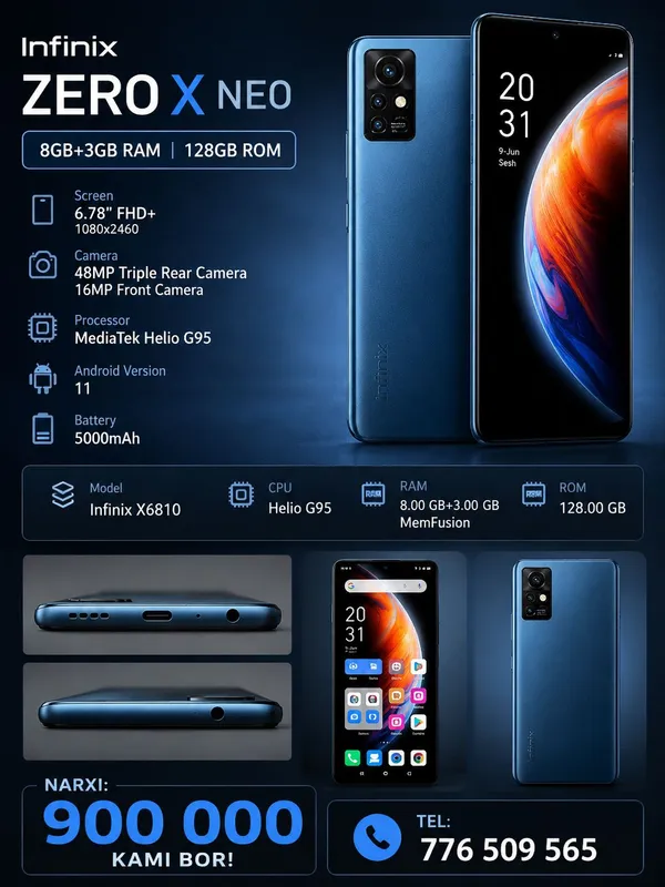 📱 SOTILADI – Infinix Zero X Neo 8/128 GB 850 ming