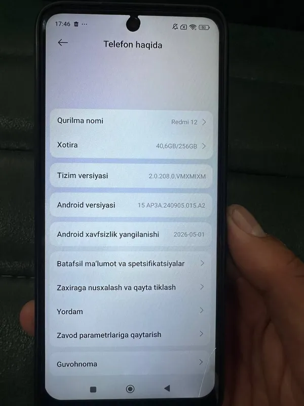 Redmi 12 256gb sotiladi 4