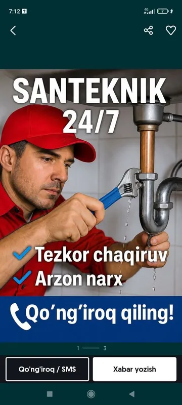 Santexnik xizmat 24/7