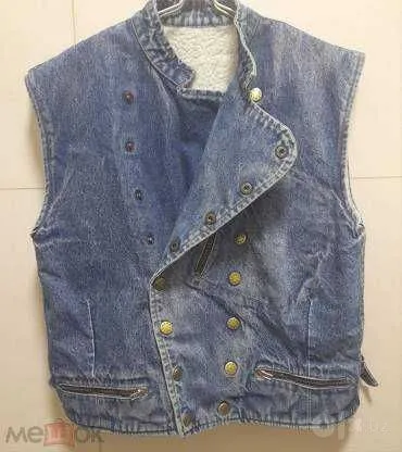 Forage Джинсовая Жилетка. Куртка Косуха из Шерпы 46-48р. Винтаж. 2 Forage Джинсовая Жилетка. Куртка Косуха из Шерпы 46-48р. Винтаж. 2