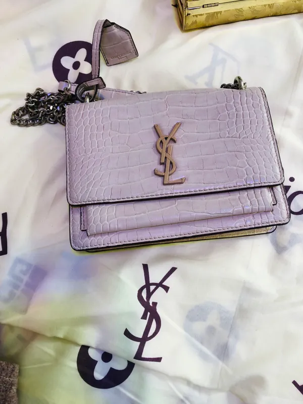 сумка Saint Laurent Sunset в  крокодила