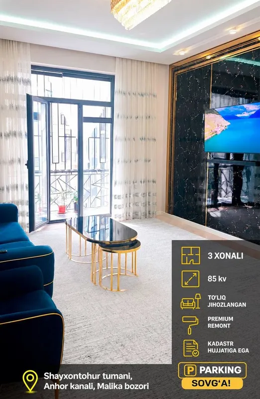 3-комнатная квартира, 15 м2, Шайхантахур 3
