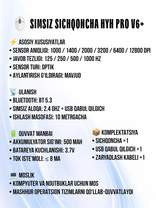 Prov6+ simsiz sichqoncha 3