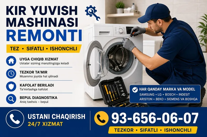Ремонт стиральных машин в Ташкенте | Выезд на дом yoki 8