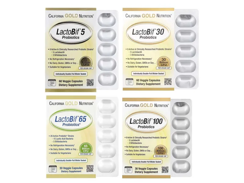 California Gold LactoBif 30 LactoBif 5 LactoBif 65 LactoBif 100