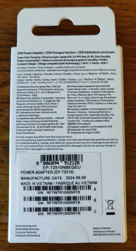 Новая Samsung Adapter 25w Orginal PD 3.0 USB-C Зарядка Бесплатная Дост 6